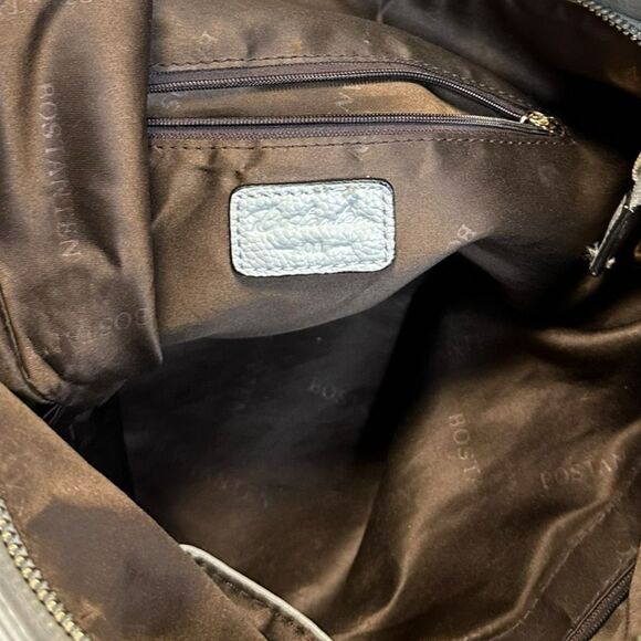 BOSTANTEN Kweli Luxurious Leather Shoulder Bag – Light Gray – Large - Picture 8 of 9